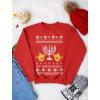 imageFunny Jewish Holidays Ugly Christmas Hanukkah Women Sweatshirt XLarge Red