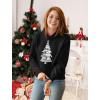 imageTstars Big White Xmas Tree Ugly Christmas Hoodie for Women Teen Girls Holiday Pullover HoodiesBlack