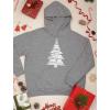 imageTstars Big White Xmas Tree Ugly Christmas Hoodie for Women Teen Girls Holiday Pullover HoodiesGray