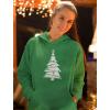 imageTstars Big White Xmas Tree Ugly Christmas Hoodie for Women Teen Girls Holiday Pullover HoodiesGreen