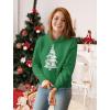 imageTstars Big White Xmas Tree Ugly Christmas Hoodie for Women Teen Girls Holiday Pullover HoodiesGreen