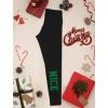 imageTstars Christmas Leggings for Women Girls Nice Naughty List Xmas Holiday Leggings NiceBlack