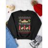 imageTstars Feliz Navidad Mexican Ugly Christmas Sweater Funny Xmas Women SweatshirtBlack