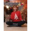 imageTstars Meeowee Cat Sweatshirt Women Teen Girls Snowflake Ugly Christmas Sweater Style Medium Red