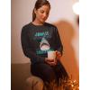 imageTstars Shark Ugly Christmas Sweater Style Women Teen Girls Jawlly Xmas SweatshirtJawlly Shark  Black