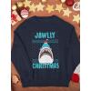 imageTstars Shark Ugly Christmas Sweater Style Women Teen Girls Jawlly Xmas SweatshirtJawlly Shark  Navy
