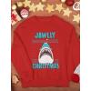 imageTstars Shark Ugly Christmas Sweater Style Women Teen Girls Jawlly Xmas SweatshirtJawlly Shark  Red