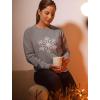 imageTstars Snowflake Sweatshirt for Women Teen Girls Ugly Christmas Sweater Style Xmas Holiday SweatshirtsGray