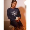imageTstars Snowflake Sweatshirt for Women Teen Girls Ugly Christmas Sweater Style Xmas Holiday SweatshirtsNavy