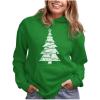 imageTstars Big White Xmas Tree Ugly Christmas Hoodie for Women Teen Girls Holiday Pullover HoodiesGreen