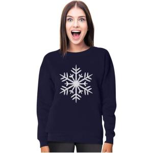 imageTstars Snowflake Sweatshirt for Women Teen Girls Ugly Christmas Sweater Style Xmas Holiday SweatshirtsNavy