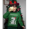 imageTstars Big Trex Santa Sweatshirt Women Teen Girls Ugly Christmas Sweater StyleGreen