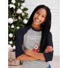 imageTstars I Touch My Elf Ugly Christmas Sweater 34 Women Sleeve Baseball Jersey ShirtBlackGray