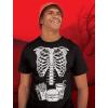 imageTstars Skeleton Junk Food Ribcage Shirt Funny Halloween Costume for Men TShirt TShirtBlack