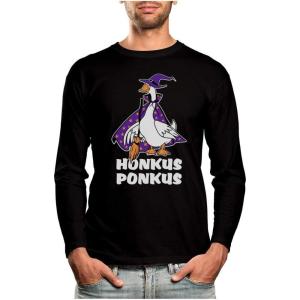 imageTstars Honkus Ponkus Goose Shirt Funny Halloween Costume Witch Hat Long Sleeve TShirtBlack