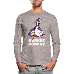 imageTstars Honkus Ponkus Goose Shirt Funny Halloween Costume Witch Hat Long Sleeve TShirtGray