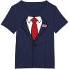 imageFunny USA President Suit Easy Halloween Costume TShirtNavy Blue
