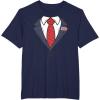 imageFunny USA President Suit Easy Halloween Costume TShirtNavy Blue