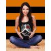 imageHalloween Pregnant Skeleton Baby Girl Xray Maternity Tank TopBlack