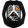 imageTstars Halloween  Pregnant Skeleton Xray Ribcage Costume Maternity Long Sleeve ShirtBlack
