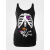 imageTstars Maternity Halloween Pregnant Skeleton Xray Costume Baby Pregnancy Tank Top TunicBlack