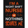 imageTstars Night Shift Nurse Nothing Scares Me Funny Halloween TShirtHeather Dark Gray