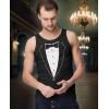 imageTstars Printed Tuxedo Funny Tank Tops for Men Suit with Bow Tie Wedding Bachelor Party Halloween Costume Mens Tux TopBlack