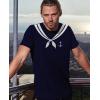 imageTstars Sailor Costume Shirt Men Nautical Theme Captain Navy Anchor Sailors Mens Halloween ShirtsNavy