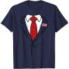 imageFunny USA President Suit Easy Halloween Costume TShirtNavy Blue