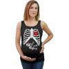 imageHalloween Pregnant Skeleton Baby Girl Xray Maternity Tank TopBlack