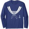 imageHalloween SailorEasy Costume Long Sleeve TShirtNavy Blue