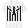 imageHalloween Striped Suit and tie 80s Style TShirtWhite