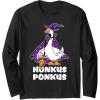 imageHonkus Ponkus Goose Shirt Funny Halloween Costume Witch Hat Long Sleeve TShirtBlack