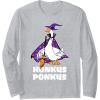imageHonkus Ponkus Goose Shirt Funny Halloween Costume Witch Hat Long Sleeve TShirtHeather Grey