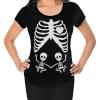 imageTstars Halloween Pregnant Skeleton Twins Baby Xray Costume Maternity Shirt XLarge Black