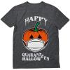 imageTstars Happy Halloween Shirt 2020 Quarantine Pumpkin Jack O Lantern TShirtHeather Dark Gray