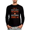 imageTstars Night Shift Nurse Nothing Scares Me Funny Halloween Long Sleeve TShirtBlack