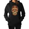 imageTstars Rose Sugar Skull Hoodie Gifts for Women Teen Girls Skulls Sweatshirt HoodiesBlack