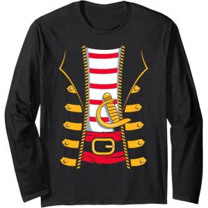 imageHalloween Pirate Shirt Buccaneer Costume Long Sleeve TShirtBlack