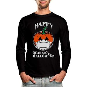 imageTstars Happy Halloween Shirt 2020 Quarantine Pumpkin Jack O Lantern Long Sleeve TShirtBlack