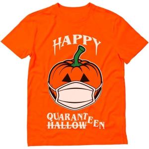 imageTstars Happy Halloween Shirt 2020 Quarantine Pumpkin Jack O Lantern TShirtOrange