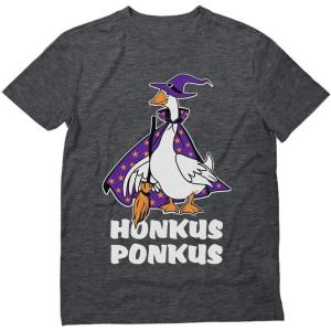 imageTstars Honkus Ponkus Goose Shirt Funny Halloween Costume Witch Hat TShirtHeather Dark Gray