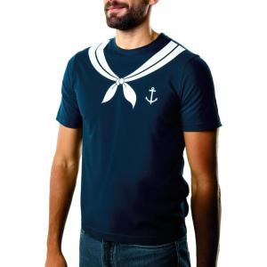imageTstars Sailor Costume Shirt Men Nautical Theme Captain Navy Anchor Sailors Mens Halloween ShirtsNavy