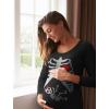 imageTstars Maternity Skeleton Baby Halloween Costume Pregnancy Long Sleeve Shirt for MomsBlack
