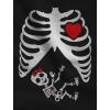 imageTstars Maternity Skeleton Baby Halloween Costume Pregnancy Long Sleeve Shirt for MomsBlack