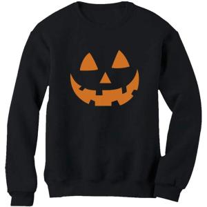 imageTstars Jack o Lantern Halloween Sweatshirt Pumpkin Pullover Sweatshirts for Women Medium Black