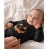 imageTstars Orange Pumpkin Face Jack O Lantern Halloween Baby Long Sleeve BodysuitBlack