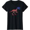 imagedinosaur skeleton flag TShirtBlack