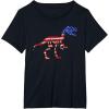 imagedinosaur skeleton flag TShirtBlack