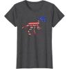 imagedinosaur skeleton flag TShirtDark Heather Grey